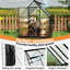 Polycarbonate Greenhouse Garden House Walk in Sliding Door Black Outdoor Plant House with Lockable Door, Adjustable Skylight & Reinforced Ground Anchors for Patio Backyard, Garden, Outdoor-139542136