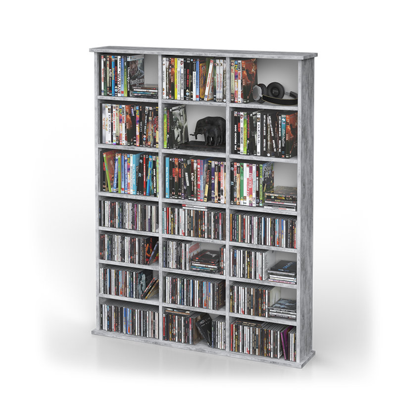 136cm H Media Shelves, Concrete