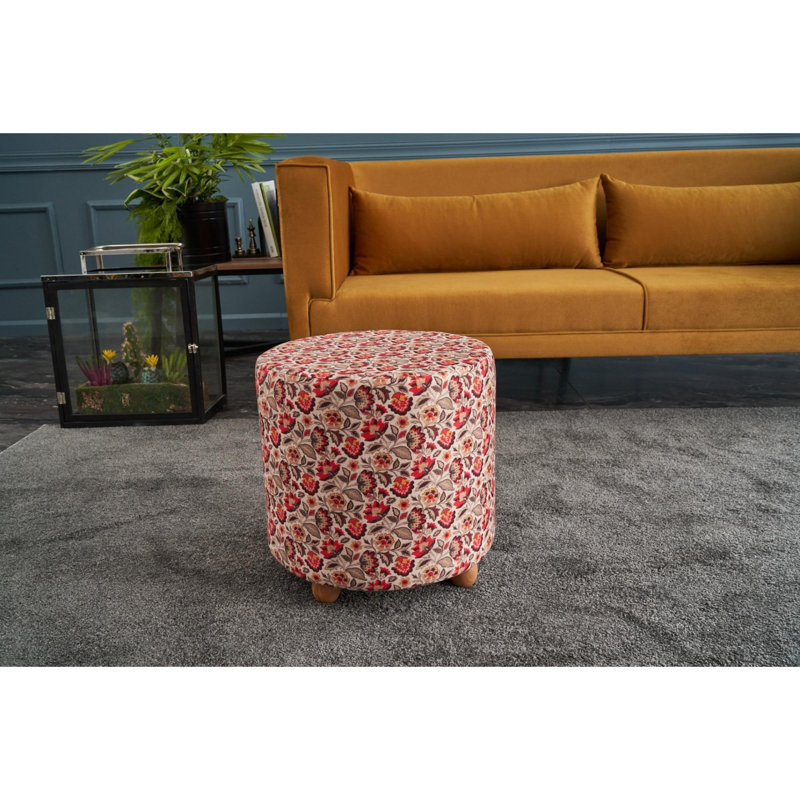Prescilia 42cm Wide No Pattern Pouf Ottoman