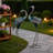 Garden Crane Statues Outdoor, Metal Bird Yard Art for Lawn Patio Backyard Decoration(Set of 2)