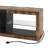 Catey LED Rectangular TV Stand with Tempered Glass Shelves and Power Outlet for TVs up to 60"