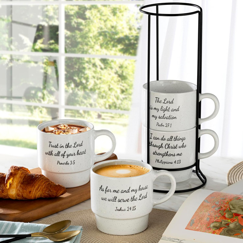 Inspirational Speckled Tower Mugs