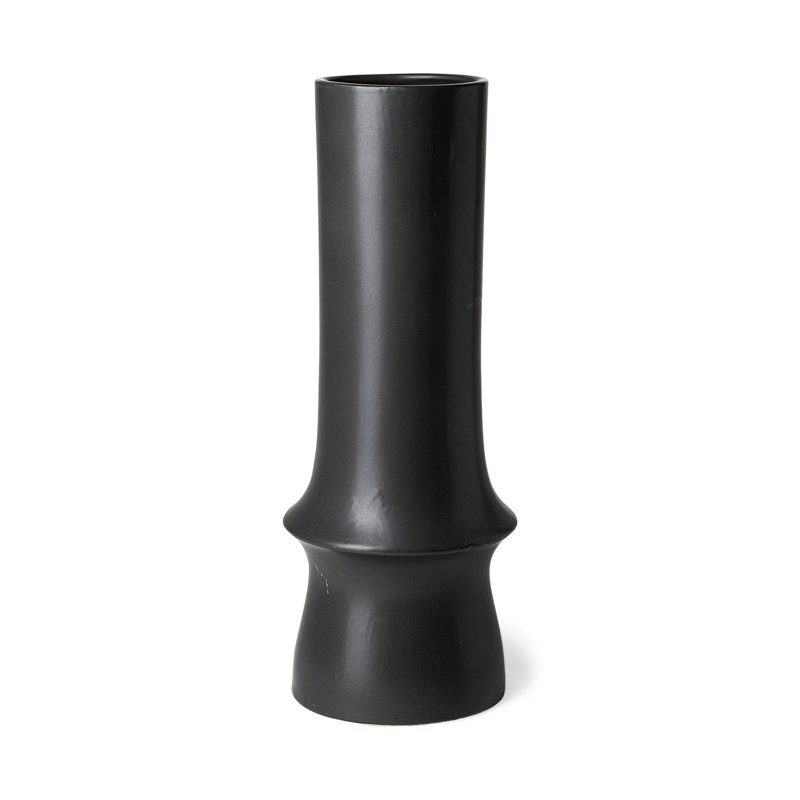 Vase de table 17 po, Noir mat