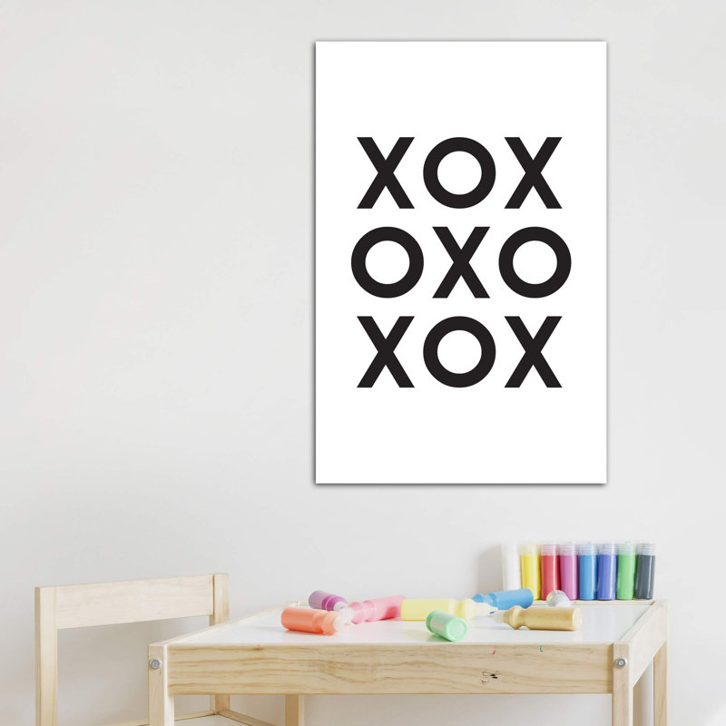 Xox - reproduction d'impression, Toile tendue, Pas de tapis, H 40 po x l 26 po x P 1,5 po