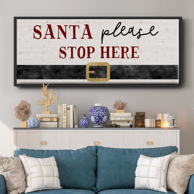 Santa Stop - toile encadrée