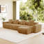 Canapé modulaire modulaire, canapé 4 places avec coussins décoratifs et 1 repose-pieds mobile-662197611-662197612