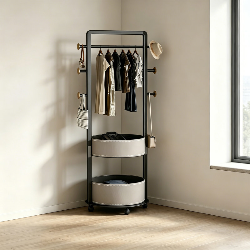 Modern Luxury Hall Tree Organizer, Light Khaki