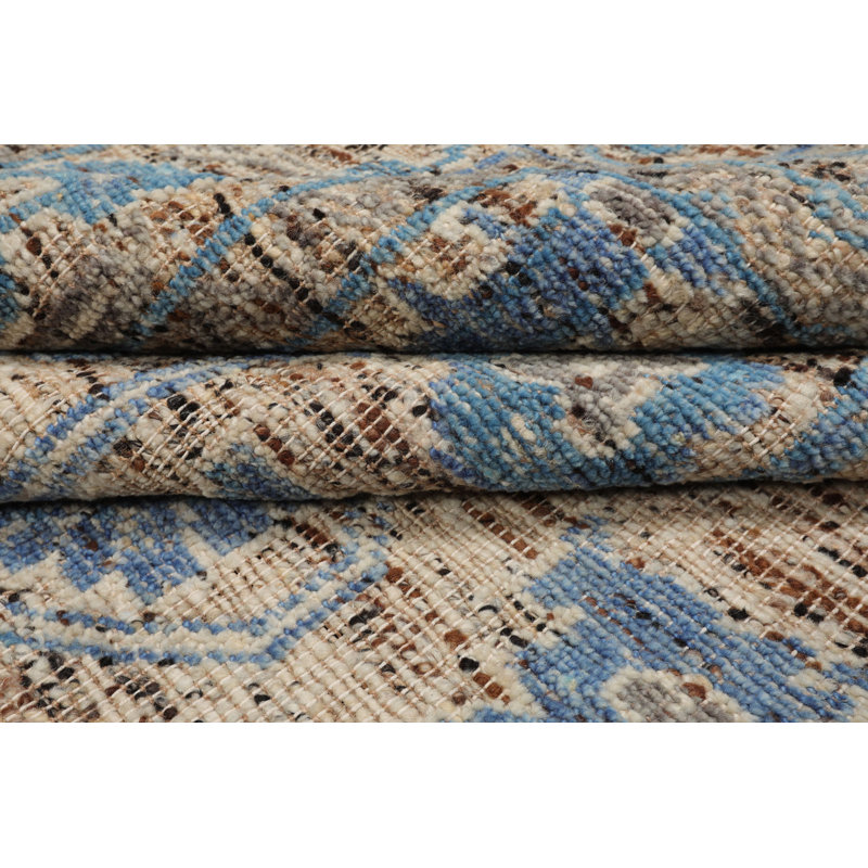 Tapis multicolores en laine noué à la main, Rectangle 9 pi x 12 pi