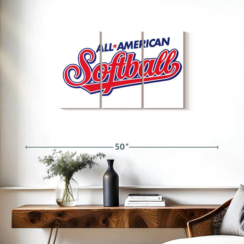 Plaque Kema American Softball, H 20 po x l 33 po