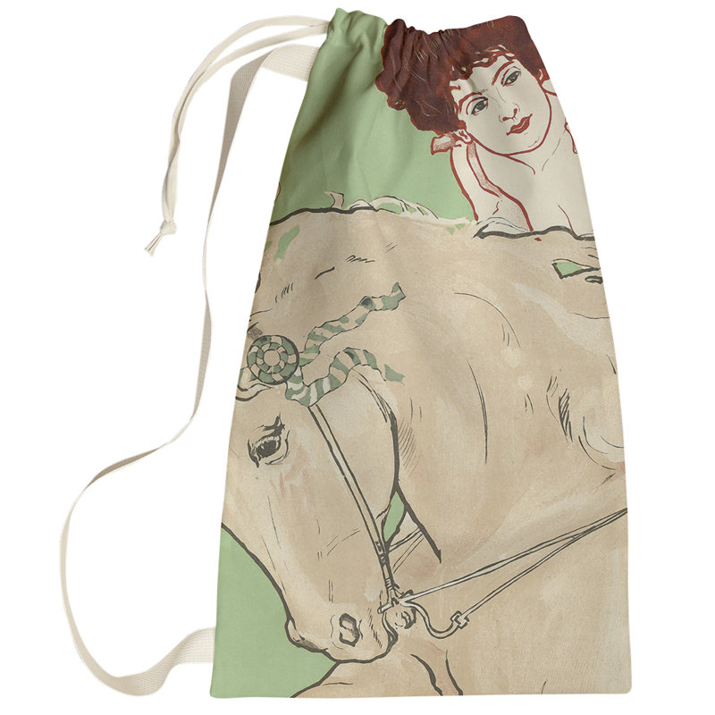 Fabric Laundry Bag with Handles, Large (76.5" H x 29.5" W x 1.5" D), Green