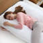 Oreiller de grossesse en forme de U avec garnissage en duvet synthétique hypoallergénique Delaware
