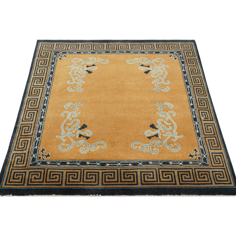 One-of-a-Kind 4'1x4'5 Hand Knotted Area Rug