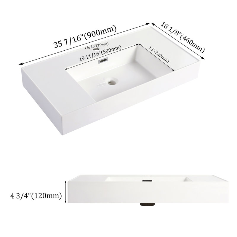 Lavabo de salle de bain 36 "