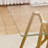 rectangular glass dining table, suitable for 1-8 people, modern style home kitchen dining table, equipped with sturdy metal table legs,suitable for dining room,living rooms, offices, Gold-2146335117
