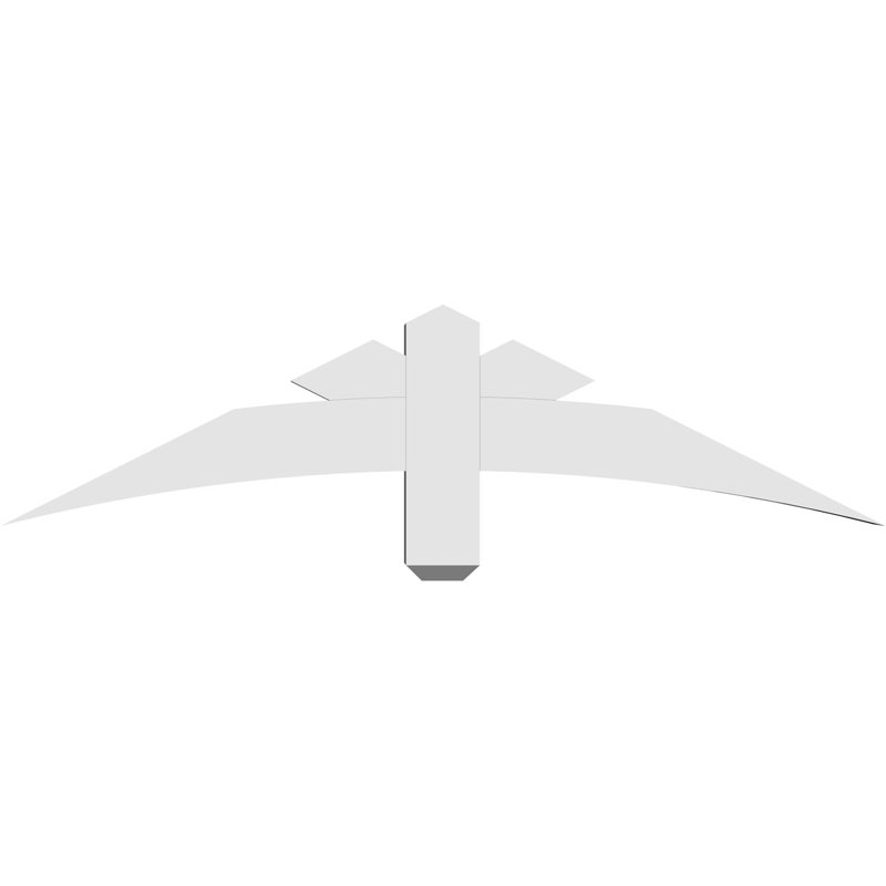 Support de pignon Alberta Alberta, H 12 po x l 48 po (pas: 6/12), P 4 po x F 4 po, PVC