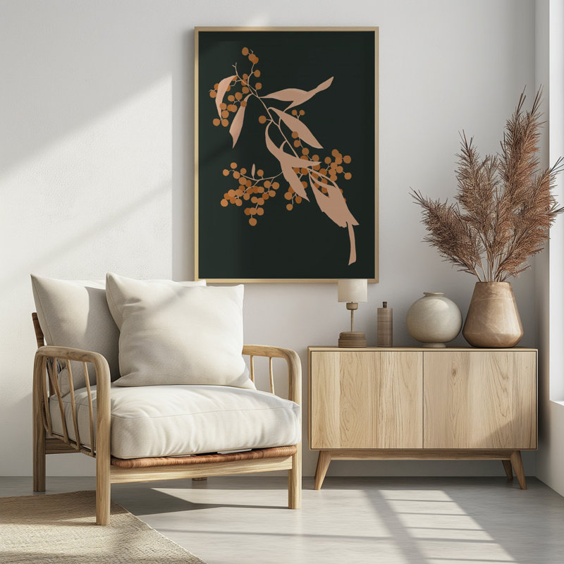 "The Blooming Touch" Framed Textured Wall Art, Blanc, H 24 po x l 18 po