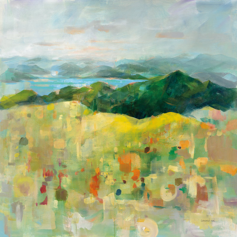 «On the Headland» par Danhui Nai - peinture sur toile tendue, H 30 po x l 30 po