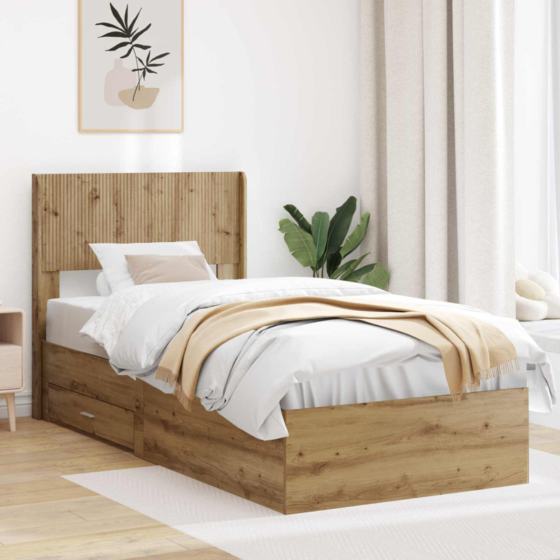 Bed Frame, Single (3'), Artisan Oak