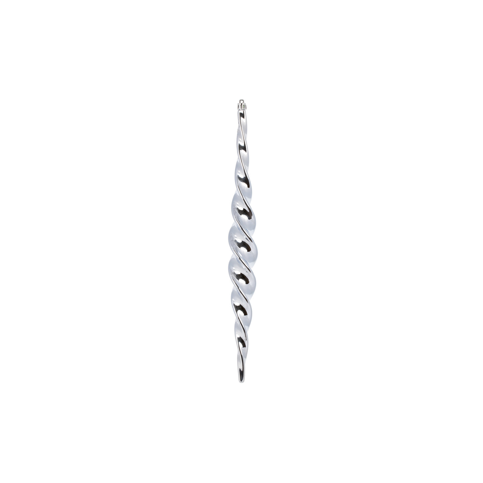 Shiny Spiral Icicle Christmas Ornament, Lilac