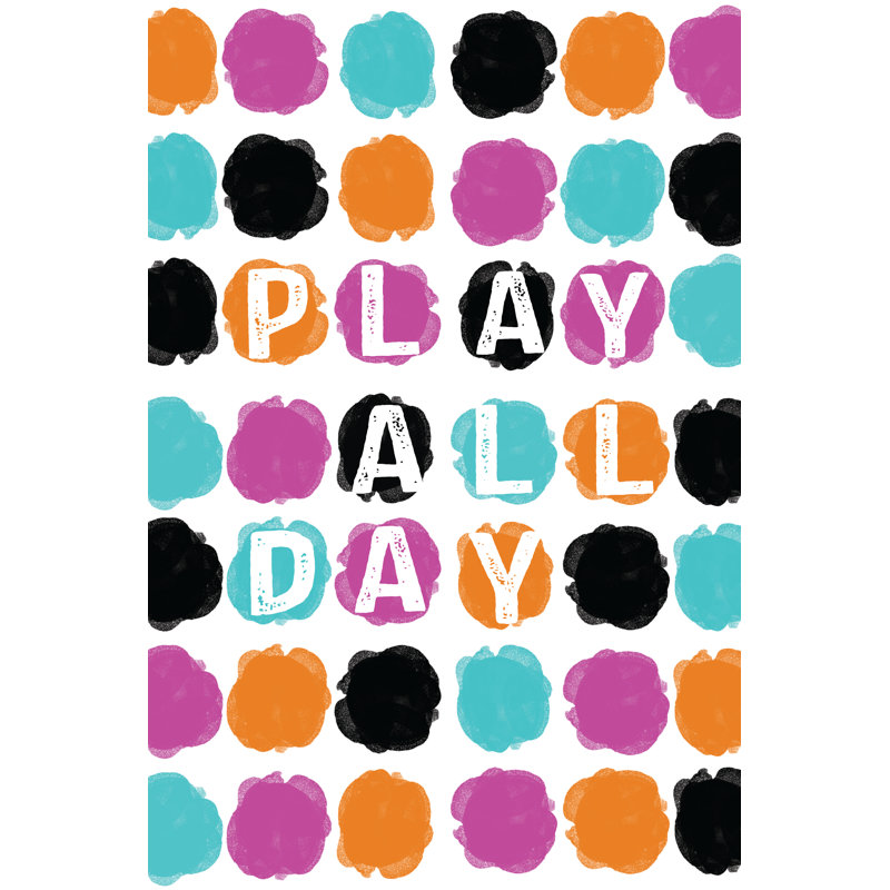 Play All Day - Wrapped Canvas Print, 46cm H x 30cm W x 3.8cm D