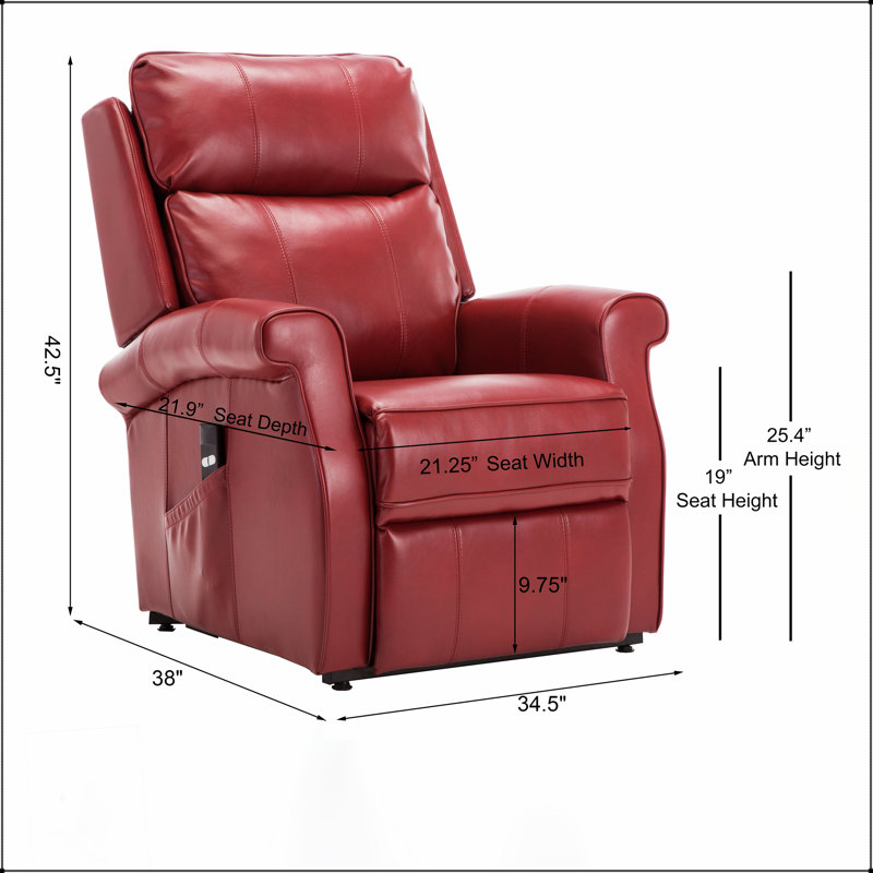 Fauteuil relevable Landis Red, Rouge