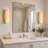 1 - Light 16" Rectangular Brass Wall Sconce Flush Mounted Sconce With Alabaster Shade-115206321