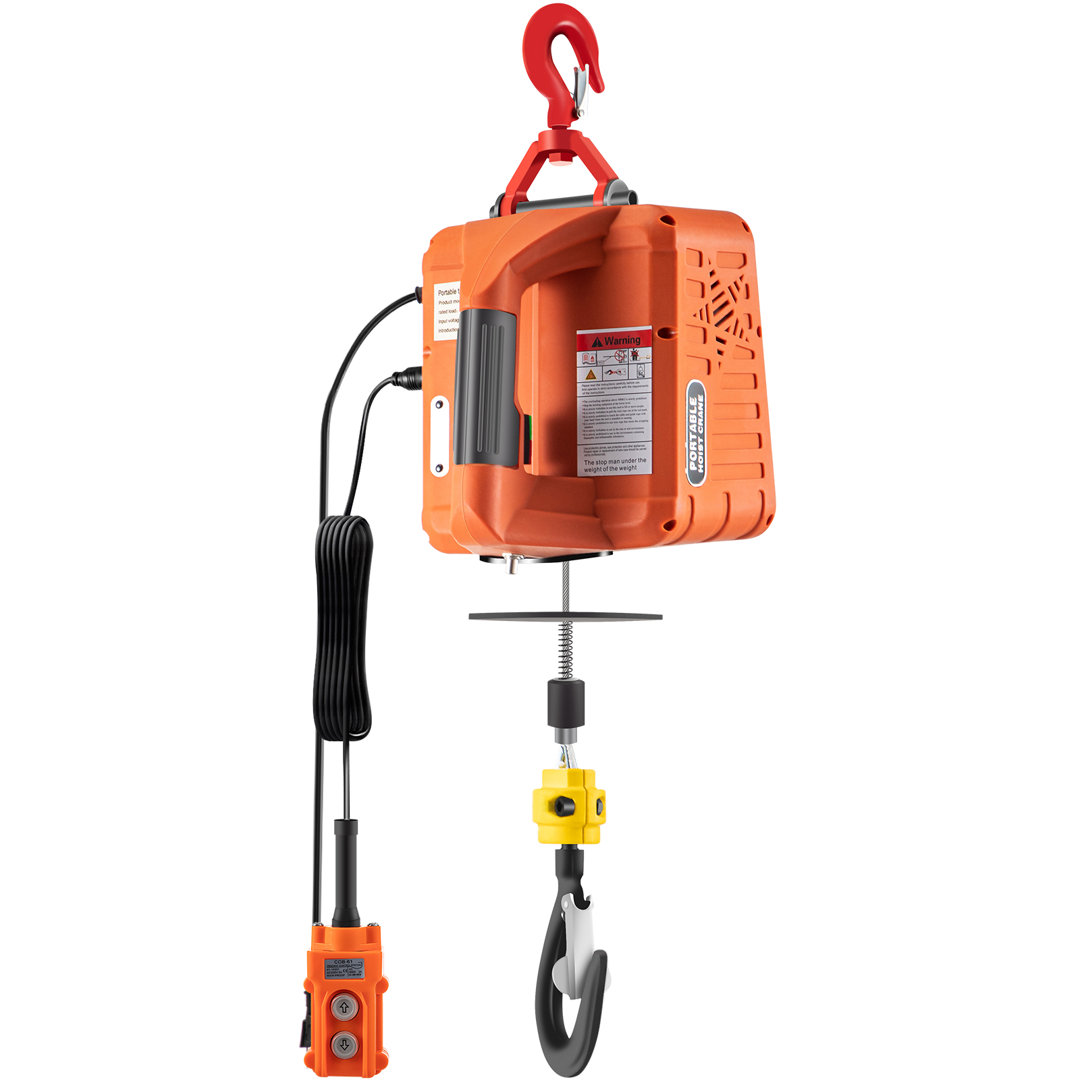 3-in-1 Electric Hoist Winch, 1100lbs Portable Electric Winch, 1500W 110V 17 Stories