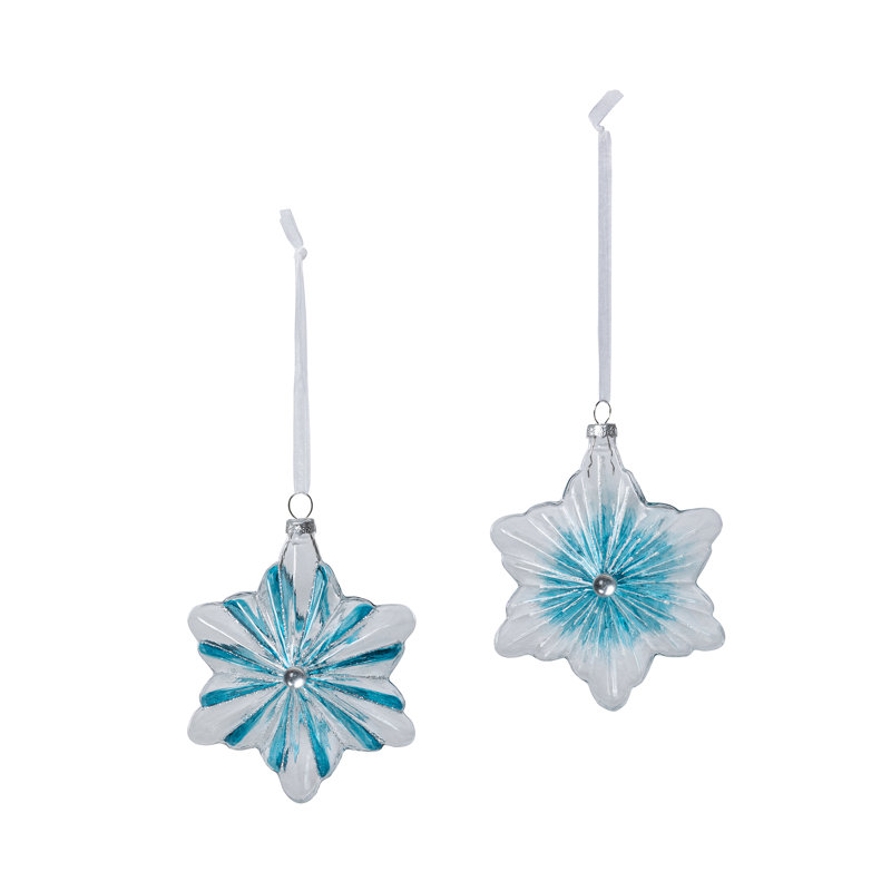 5'' Glass Holiday Shaped Ornament
