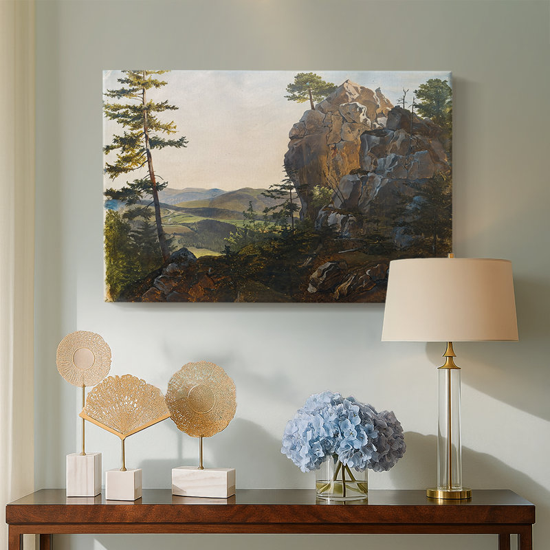 Paysage avec un sommet rocheux - Galerie d'art Gauermann - c. Milieu du 19e siècle, 18 x 27