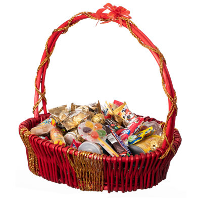 Panier tissé à la main, panier en osier - panier de rangement parfait, décoration de fête de jardin ou panier de pique-nique - panier-cadeau pour l'Action de grâce, le réchauffement de la maison, le mariage, la Saint-Valentin et l'anniversaire