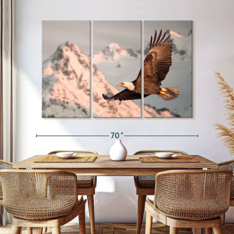 Majestic Bald Eagle, 42" H x 65" W