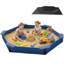 Bac à sable 78,3 "x 8,4" avec couvercle, bac à sable en PEHD avec 6 sièges intégrés-126427611