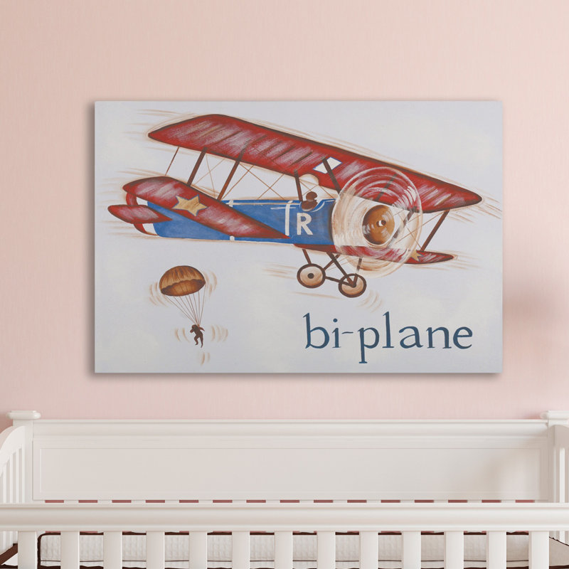 "Biplane" par Reesa Qualia, reproduction sur toile tendue, H 20 po x l 30 po x P 1,5 po