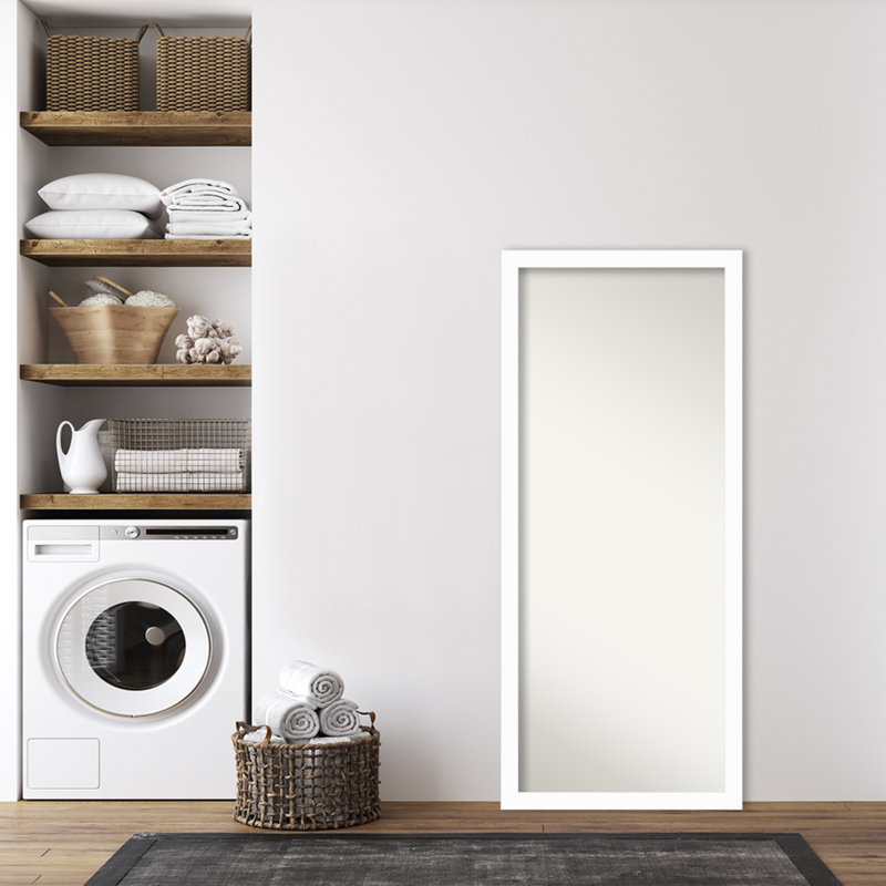 Miroir pleine grandeur Bracie, Blanc, 63,5 po x 27,5 po