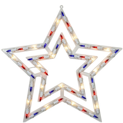 Décoration de fenêtre patriotique 17 po