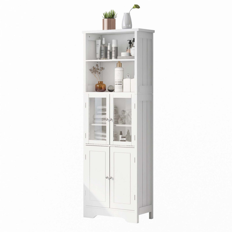 Grande armoire de rangement blanche avec tablettes