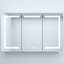 48 po L x H 30 H Armoire à pharmacie en aluminium argenté avec miroir, conduit, horloge