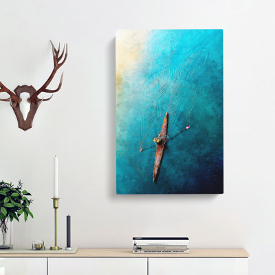 Single Scull Rowing Boat - Wrapped Canvas