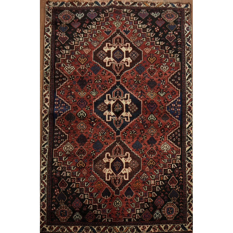 Tapis traditionnel à teinture végétale magnifiquement fabriqué 4 x 5