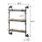 Oak and Sandy Black Rectangle 3-Tier Wall Shelf