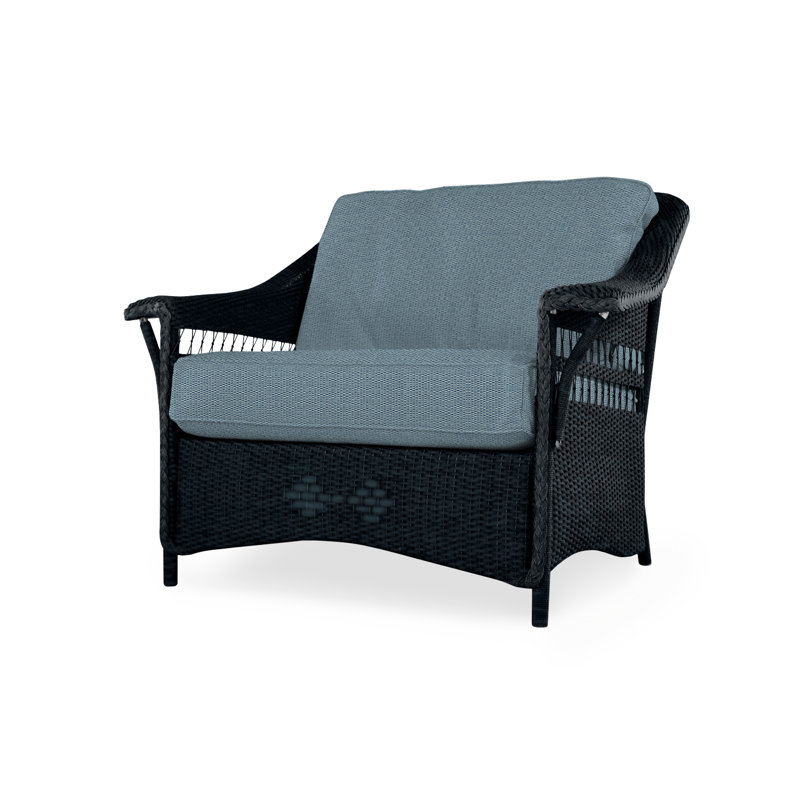 Nantucket Outdoor Lounge Chair, Ebony, Remy Cloud