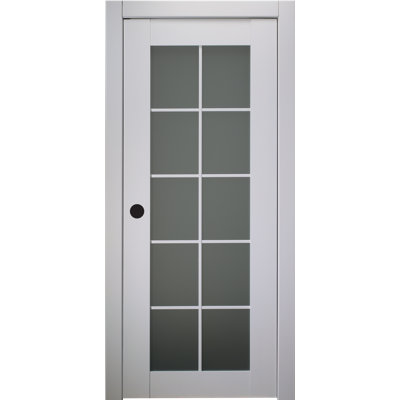 Smart Pro 10 Lite DIY-Friendly Manufactured Wood and Glass Single Prehung Interior Door