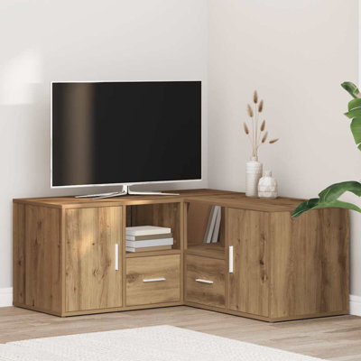 Unfinished TV Stand for TVs up to 70" with Fireplace Included