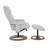 Upholstered Manual Swivel Recliner with Ottoman - 360° Swivel, 132° Recline-2016232691