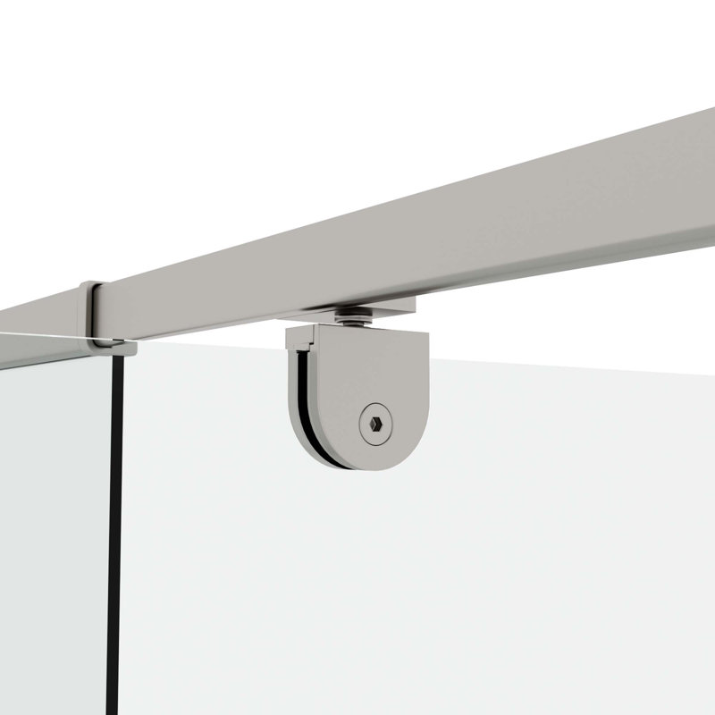 Porte de douche coulissante, porte coulissante, verre trempé, Chrome chrome