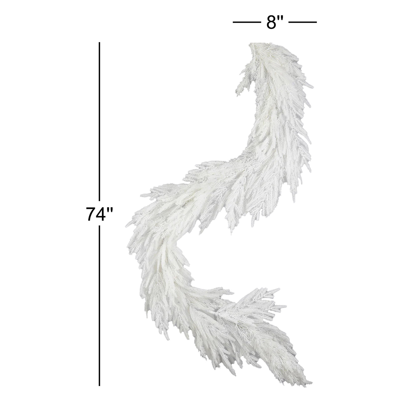 74" Frosted Pine Christmas Garland