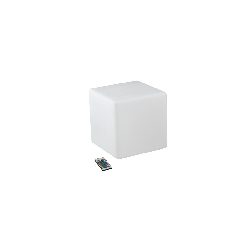 Battery Powered Integrated LED Color Changing Outdoor Lantern, 30cm H x 30cm W x 30cm D