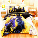 Mountain Glow Comforter Set - Retro Watercolor Art Bedding - Ultra Soft Comforter - Printed Artwork Design