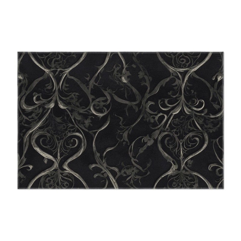 Tapis intérieur et extérieur Lunar Ivy, Rectangle 5 pi x 7 pi