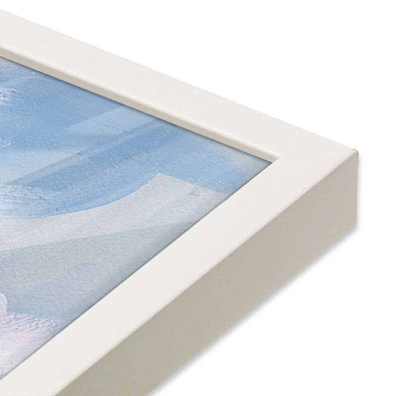 «Dreamy Evening», reproduction sur toile abstraite, H 13,5 po x l 13,5 po, Blanc
